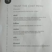 Set menu at east in Auckland