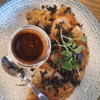 Spring onion pancake at east in Auckland