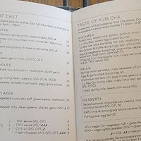 Lunch Menu December 2025 at east in Auckland