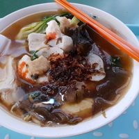 Prawn noodles at Jin Xin 静心素食 in Central Singapore