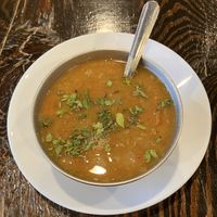 Veg Clear Soup. Vegetarian and dairy free. A very flavorful mixed vegetable soup. at Kumar's Minneapolis in Apple Valley