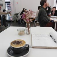 cafe at Pink Neon Sign in Auckland