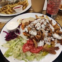 Chip box at What The Pitta in Manchester