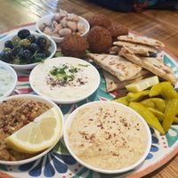 Mezze platter at What The Pitta in Manchester