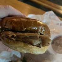 Hoggless  burger  at The Hogless Roast in East London