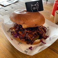 BBQ Pulled Hogless Burger at The Hogless Roast in East London