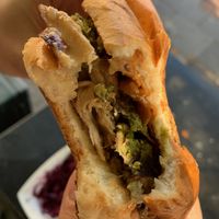 Hogless burger   at The Hogless Roast in East London