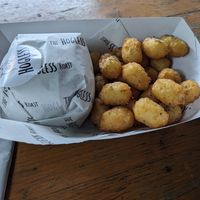 Burger and tots at The Hogless Roast in East London