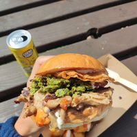 Hogless burger at The Hogless Roast in East London