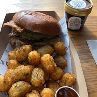 “Hog roast” meal  at The Hogless Roast in East London