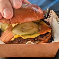 Bacon cheeseburger at The Hogless Roast in East London