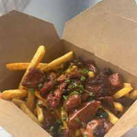 Steak loaded fries   at The Hogless Roast in East London