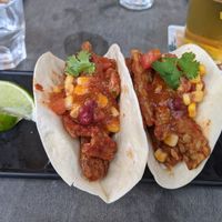 Braised Tempeh Tacos at Platypus Cantina in Central Singapore