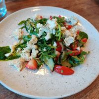 Strawberry feta salad at SITE x supernature in East London