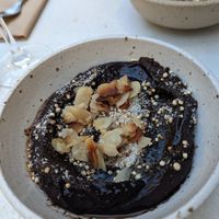 Chocolate mousse desert at SITE x supernature in East London