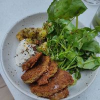 Beetroot Fritters at SITE x supernature in East London