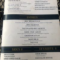 Menu at The District in Jacksonville