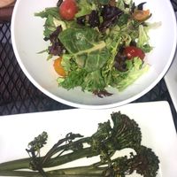 Salad and broccolini at The District in Jacksonville