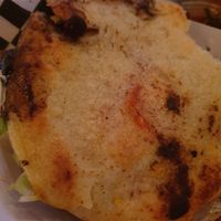 bread is crunchy crusty type at Arempas in Salt Lake City