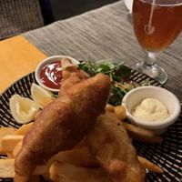 Banana blossom ‘fish’ and chips at Zane Grey's in Paihia