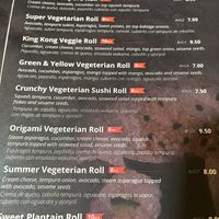 Lots of vegetarian sushi all of which can be veganized  at Origami in Cuenca