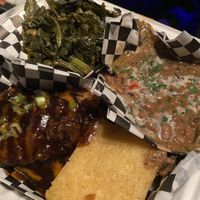 BBQ soul plate- amazing  at Crystals Soul Cafe in Los Angeles