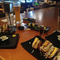maki rolls, some fried sushi sandwiches and avocado nigiri (all vegan) at Japanika in Beer Sheva