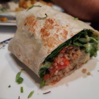 Vegan wrap at Sana Vegetariana in Madrid