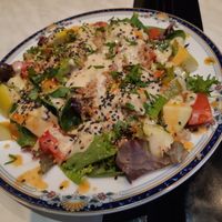 Salad at Sana Vegetariana in Madrid