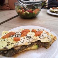 Vegan Lasagna at Verde Café in Atuntaqui