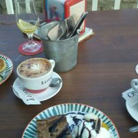 Vegan pancakes, luxious chocolate desserts and cappuccino! at Bliss Café in Tenerife