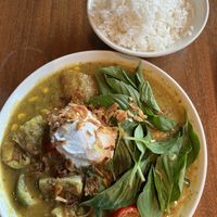 Green curry (spicy!)  at Sway Thai in West Lake Hills