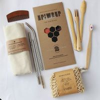 Sorbetes reutilizable, cubiertos de bambú, Apiwraps y esponjas. at CHUFA - online store in Rosario