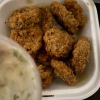 Gluten Free Fried Pickles  at Project Pollo in San Antonio