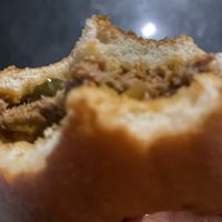 Gluten Free Bun Cheese Burger Spicy 🌶  at Project Pollo in San Antonio