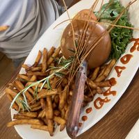 forest burger   at Chops & Eggs in Corpus Christi