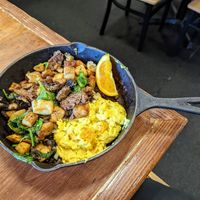 Planet hash (veganized). at Chops & Eggs in Corpus Christi