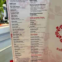 Menu at Zdravo Ljubavi in Belgrade