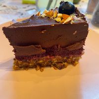 Chocolate cake at Zdravo Ljubavi in Belgrade