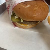 Impossible burger with dairy free cheese, no mayo   at Fatburger & Buffalo's Express in Trout Run