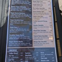 Menu (4/2025) at Mama's Egg House in Idyllwild