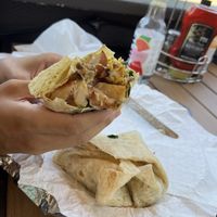 Vegan breakfast burrito   at Mama's Egg House in Idyllwild