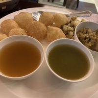 Pani puri. Really nice  at Saras in Bangkok
