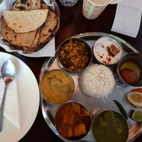 North Indian Thali at Saras in Bangkok