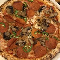 Meatlover pizza with added truffle mushrooms   at Pizzeria Boema in Lenox
