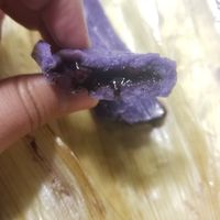 Inside the blueberry tamal at Tamalería Nuevo Leon in Richardson