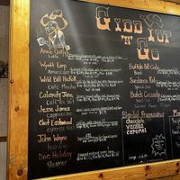 Menu with vegan pie  at Pine Country Restaurant in Williams