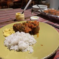 “No-meat” balls - almôndegas   at Quintal Vegan in Belo Horizonte