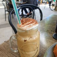 Coffee Frappe (plastic straw for thickness) at Claudia Road Cafe in Toongabbie