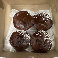 Chocolate donuts - delicious  at No Gluten Kneaded in Bohemia